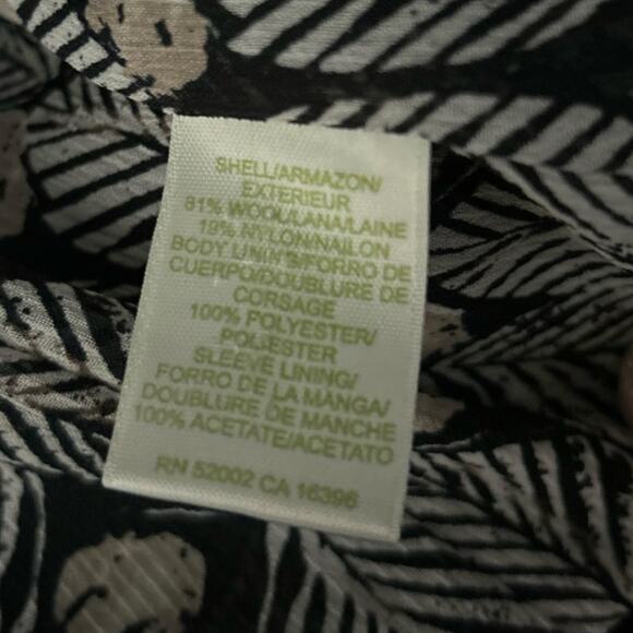 Sigrid Olsen Black Wool-Blend Blazer Jacket Womens 12 Two Button Closure Classic - Picture 5 of 6